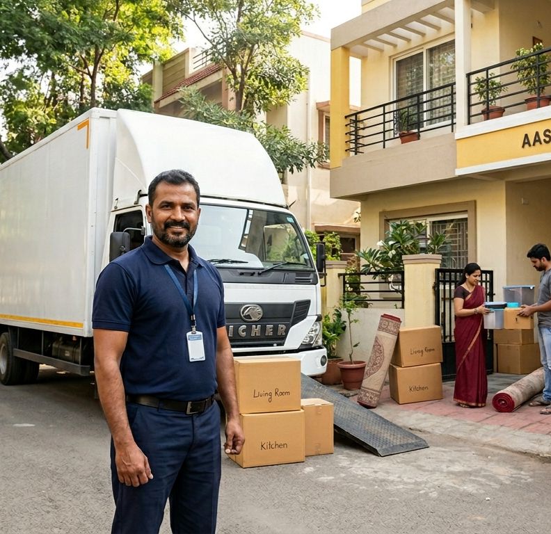 ShiftEzy Packers and Movers — Founder Sailesh Yadav with team